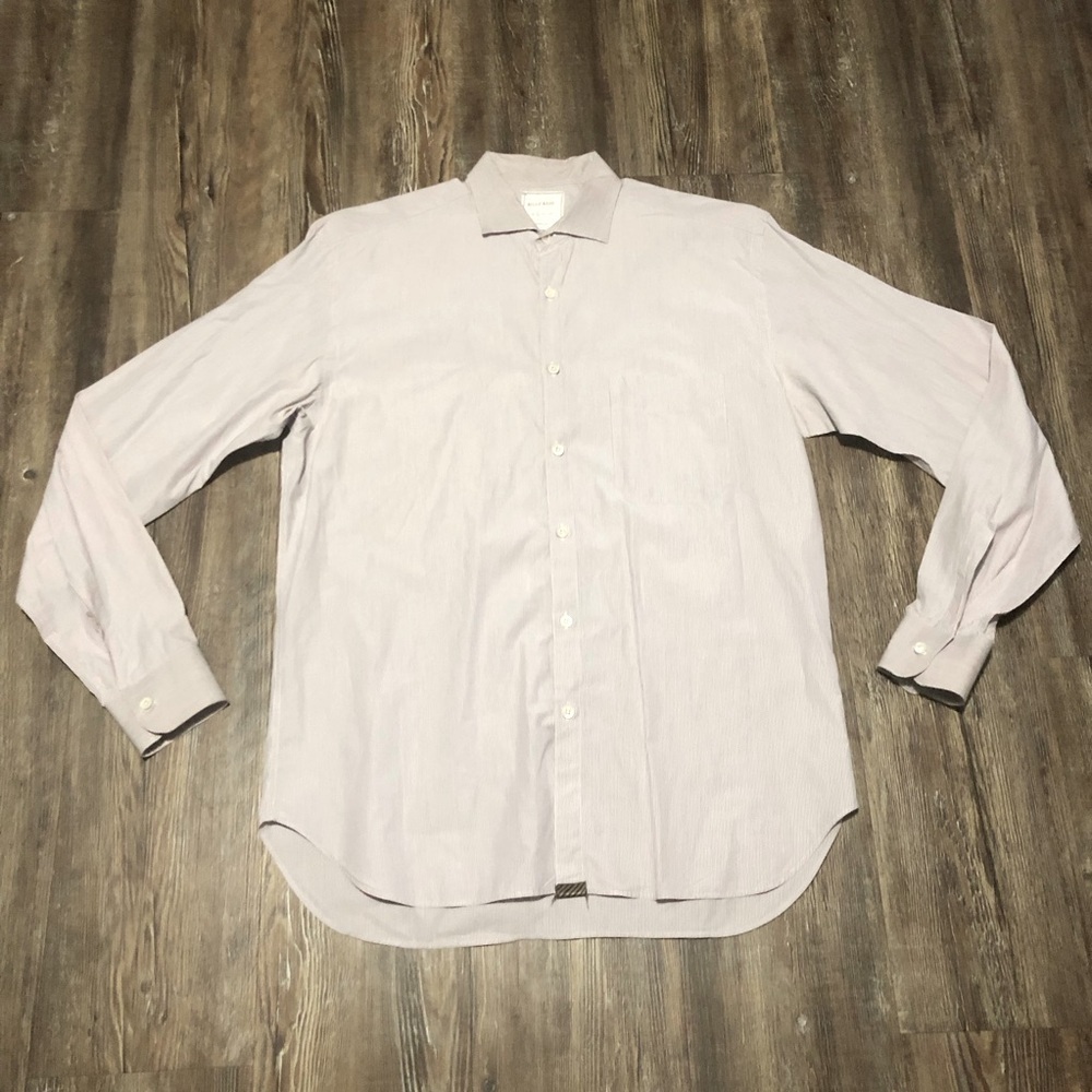 Billy Reid Shirt Men's Large Button Up Pinstripe Lightweight Classic Office Wear